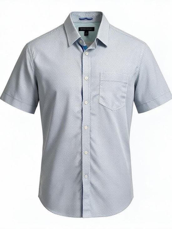 Banana Republic Other - Banana Republic Light Blue Geometric Shirt Size M